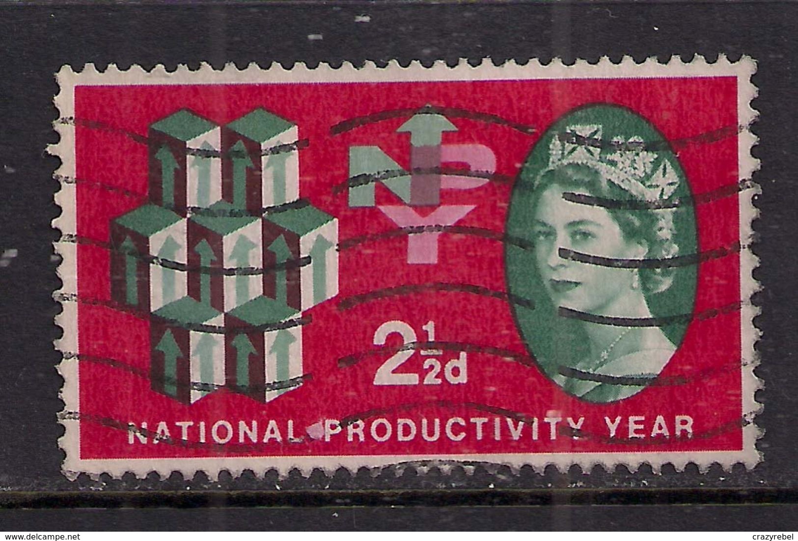 GB 1962 QE2 2 1/2d Productivity Year Used Stamp SG 631 ( E664 ) - Used Stamps