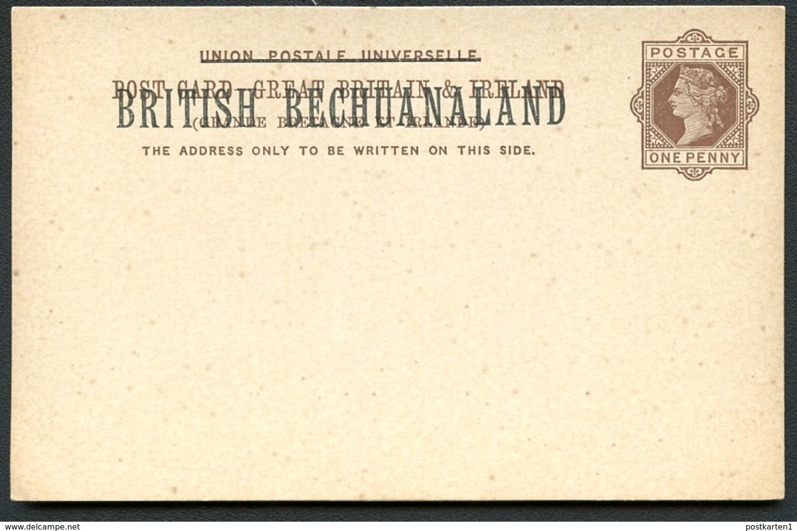 BECHUANALAND Postal Card #4 Mint 1888 - 1885-1895 Crown Colony