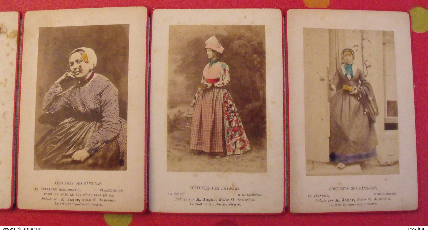 Album De Costumes Des Pays-Bas Vers 1890-1900. 12 Photos Colorées Des Costumes Provinciaux En Dépliant - Non Classés