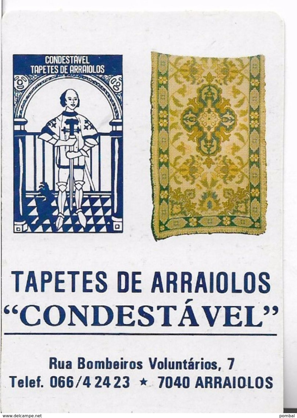 Pocket Calendar Advertising TAPETES DE ARAIOLOS CONDESTÁVEL ARAIOLOS 1992 - Petit Format : 1981-90