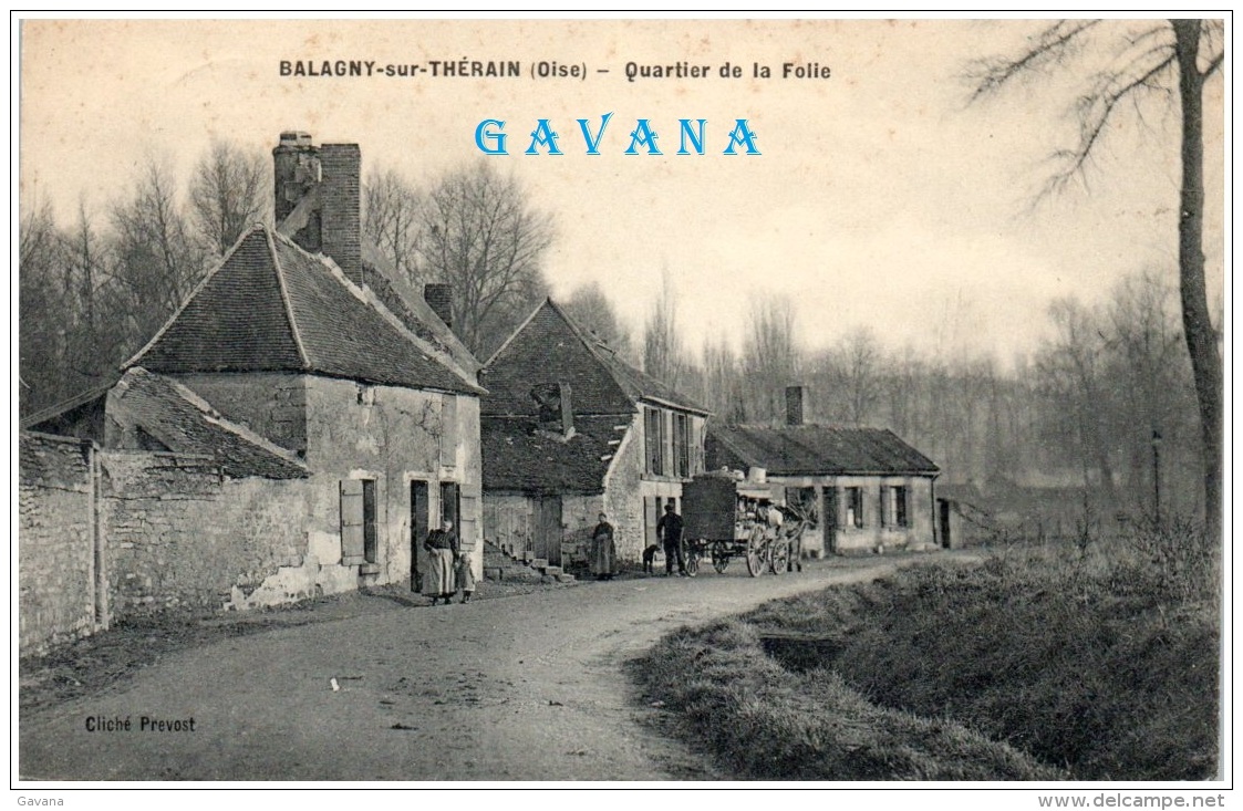 60 BALAGNY-sur-THERAIN - Quartier De La Folie     (Recto/Verso) - Autres & Non Classés