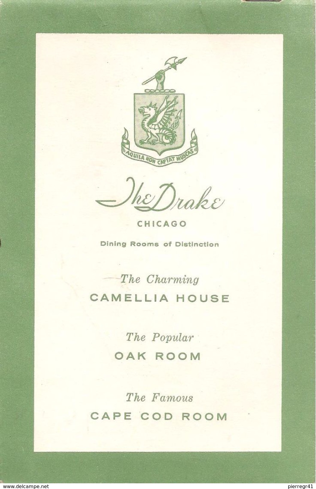 CPA-PUB-1955-USA-ILLINOIS-CHICAGO-HOTEL/RESTAURANT-The DRAKE-SALLE Resto+ Pt Carnet De Correspondance Neuf-TBE - Autres & Non Classés