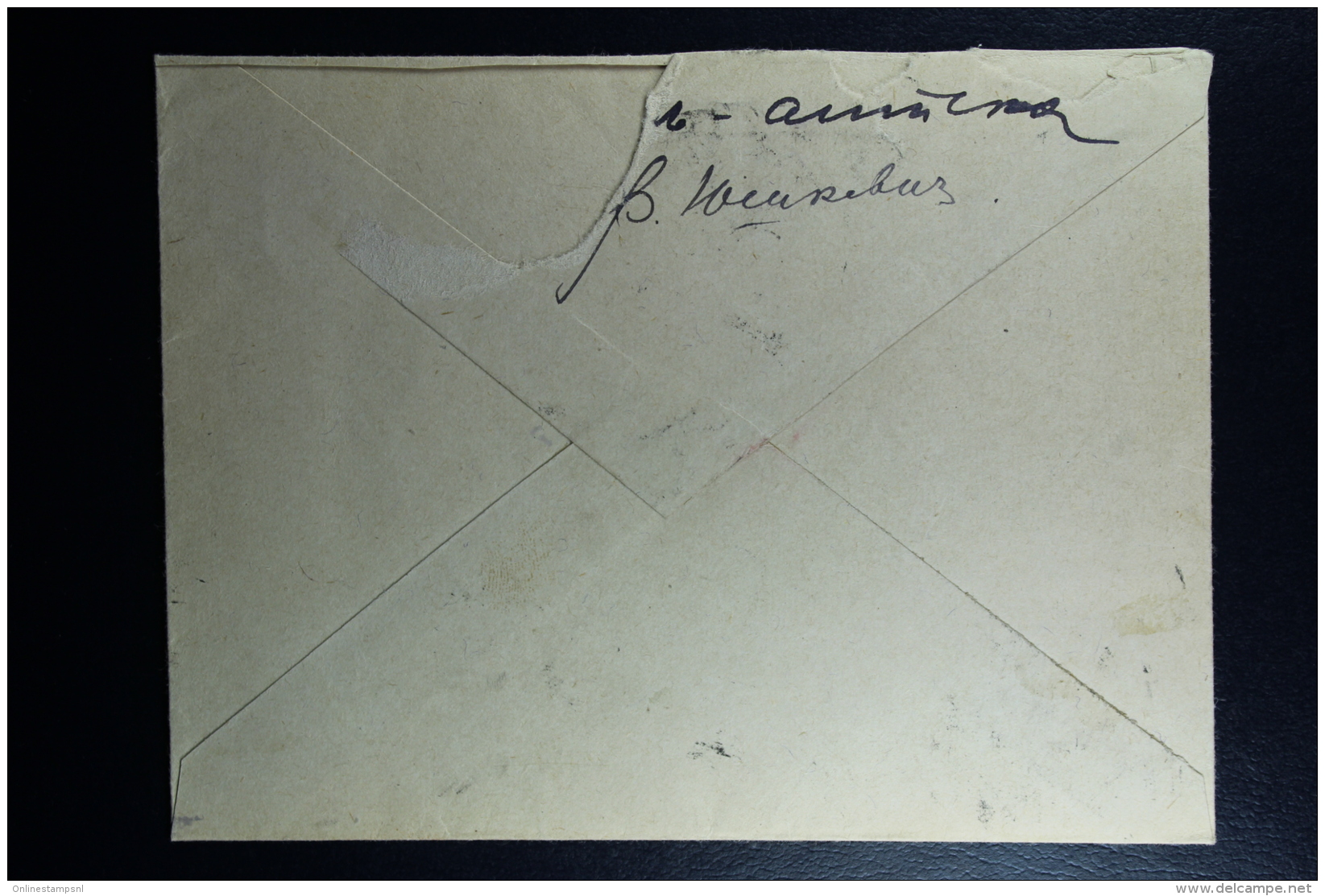 Russian Latvia : Registered  Cover 1917 Dubbeln   Dubulti Part Top Of Flap Is Missing - Lettres & Documents