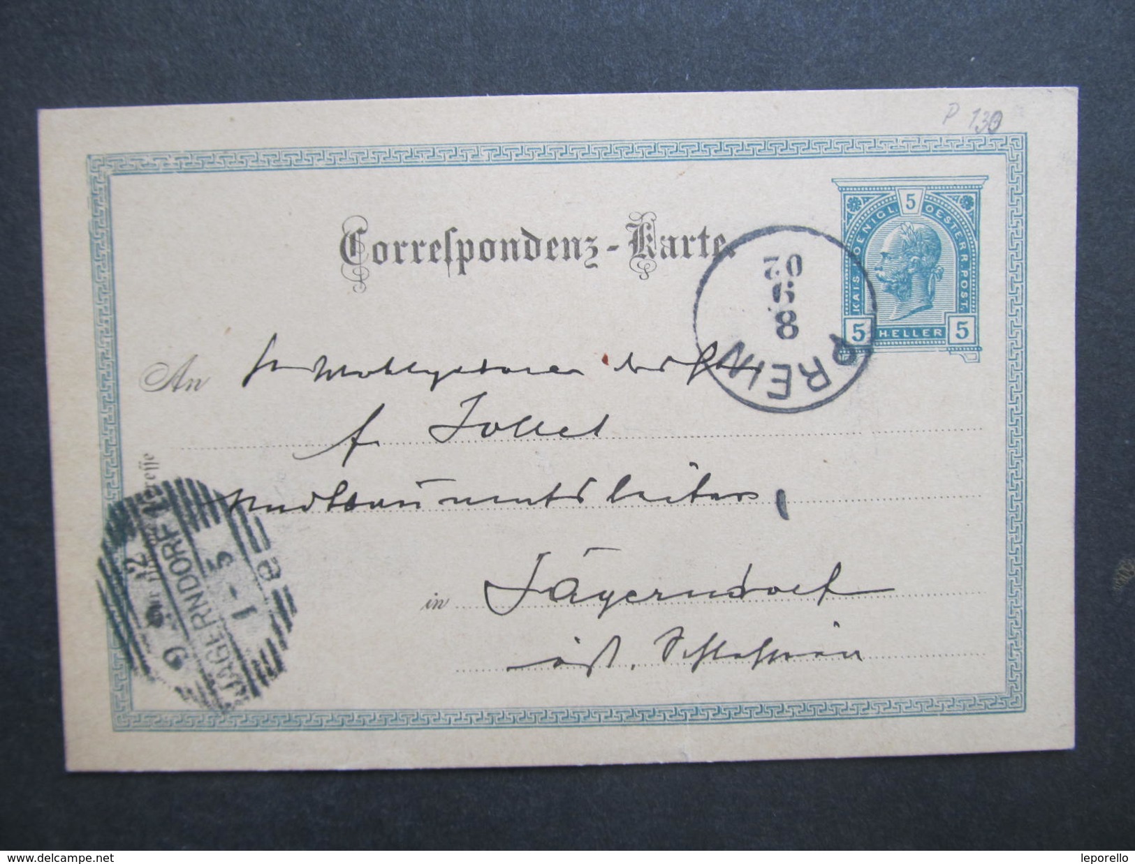 GANZSACHE Korrespondenzkarte Prein - Jägerndorf 1902 /// D*27781 - Briefe U. Dokumente