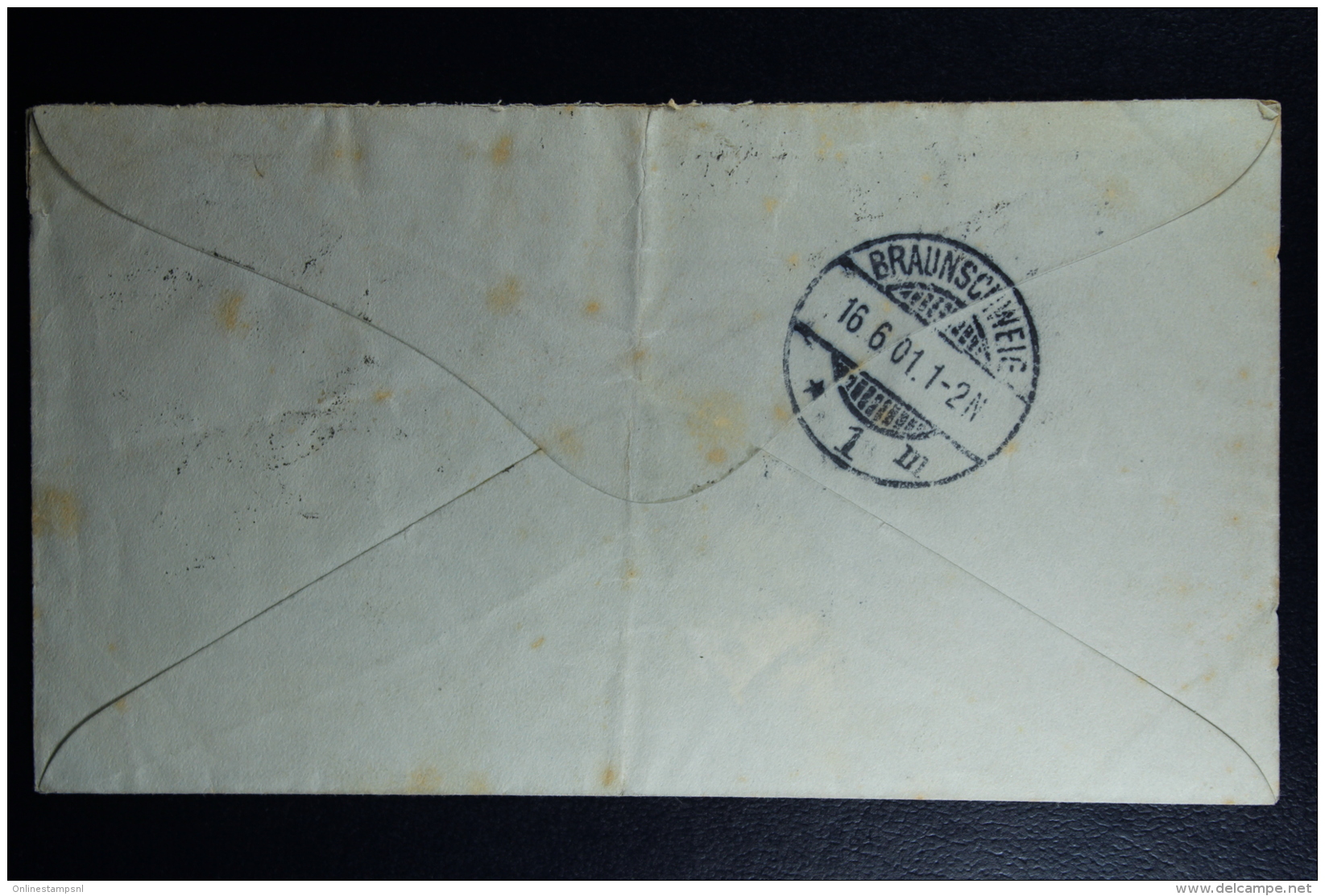 Russian Latvia : Stationary Cover Mi Nr U35 A  1901 Lemsalto Braunschweig Registered - Stamped Stationery