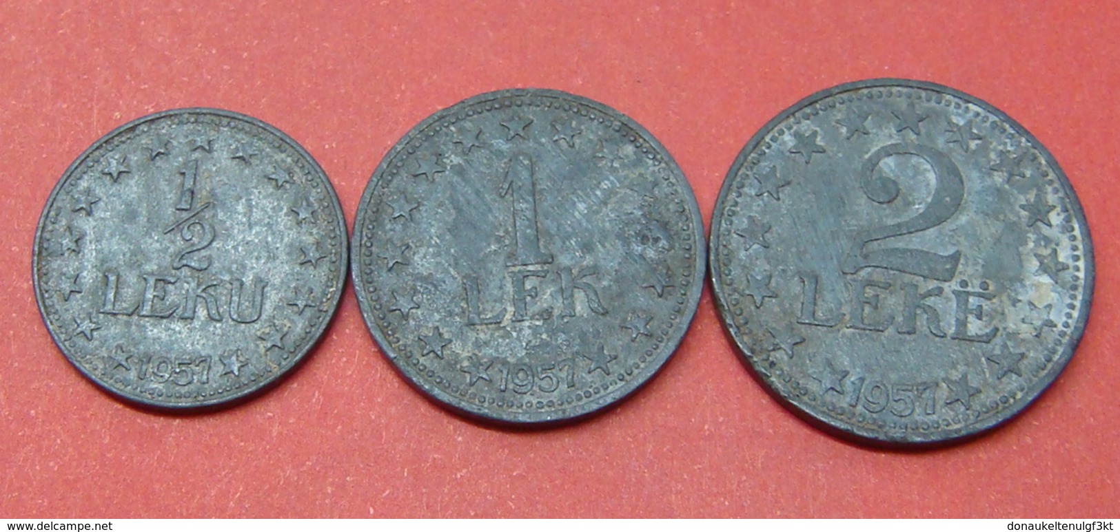 ALBANIA LOT  1/2, 1, 2 LEK 1957 - Albania