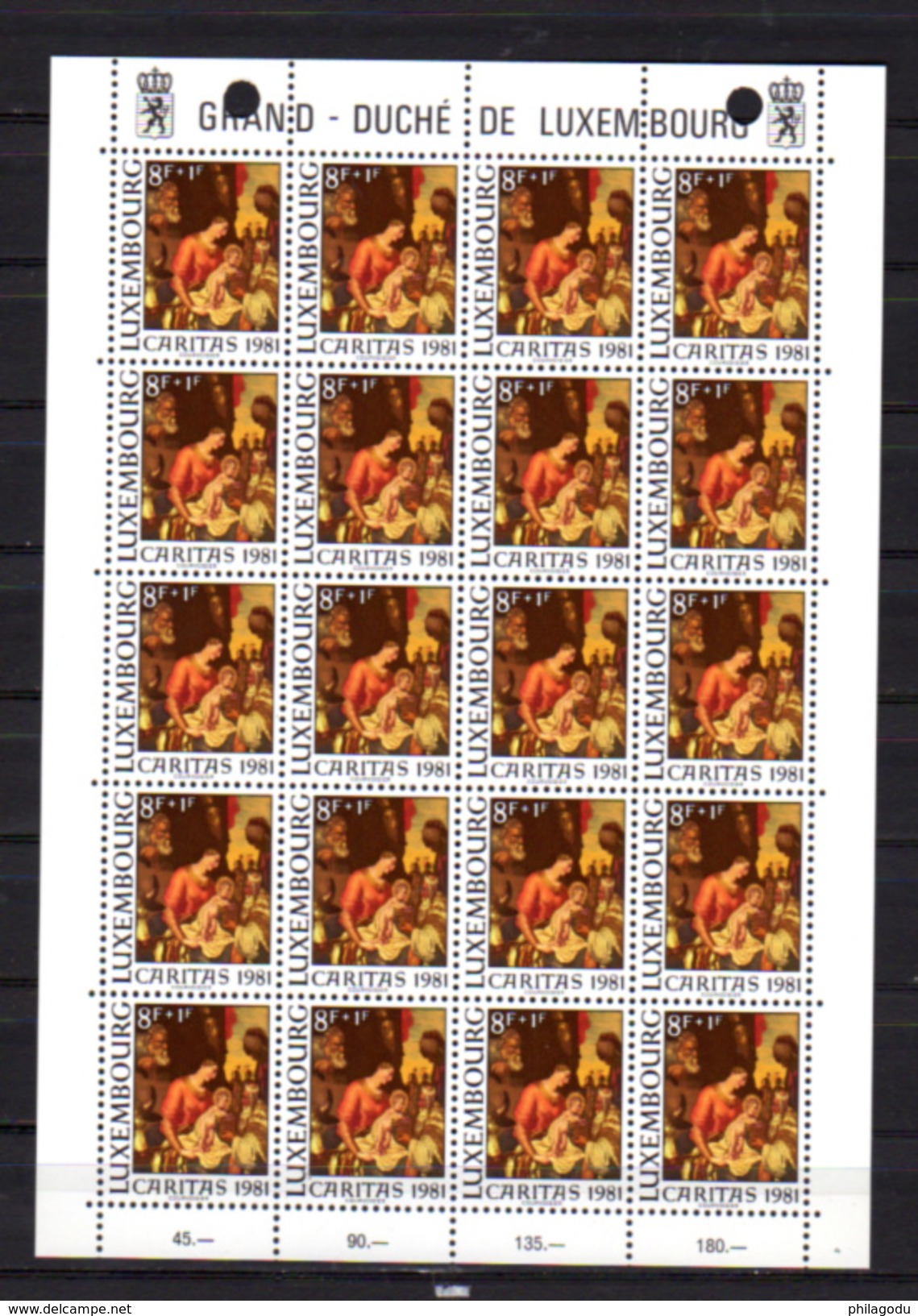 1981,  Caritas, Armoiries Municipales, 991 / 995 **en Feuille De 20, Cote 130 €, - Full Sheets