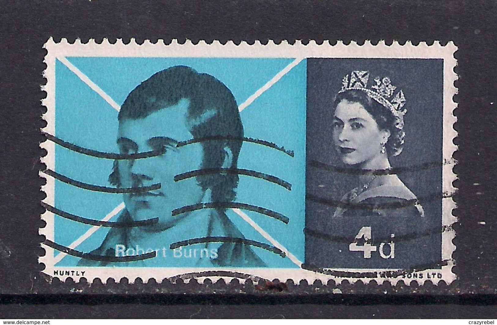 GB 1966 QE2 4d Robert Burns Used Stamp SG 685 ( R403 ) - Used Stamps