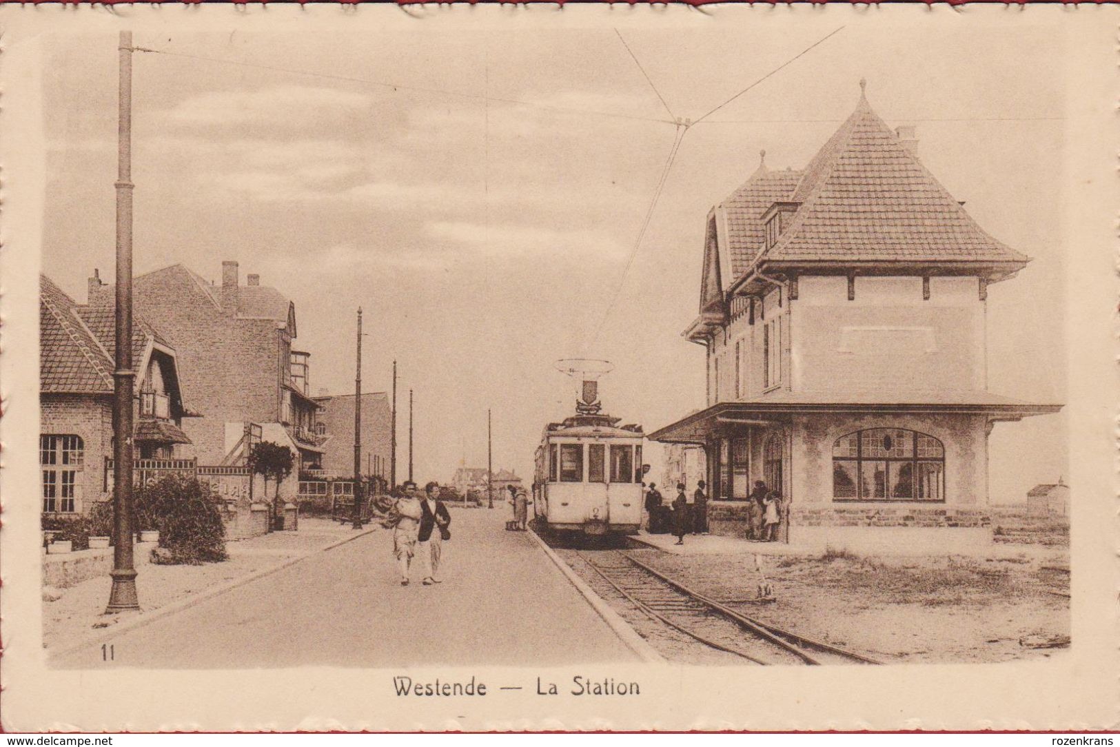 Westende - La Station / De Statie - Tram Kusttram Geanimeerd (In Zeer Goede Staat) - Westende