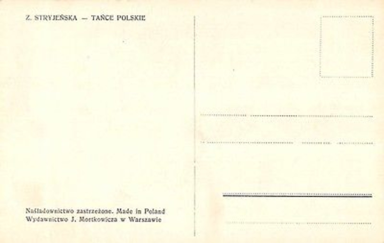 Krakowiak, Z. Stryjenska - Tance Polskie, Polish Dance Poland - Altri & Non Classificati