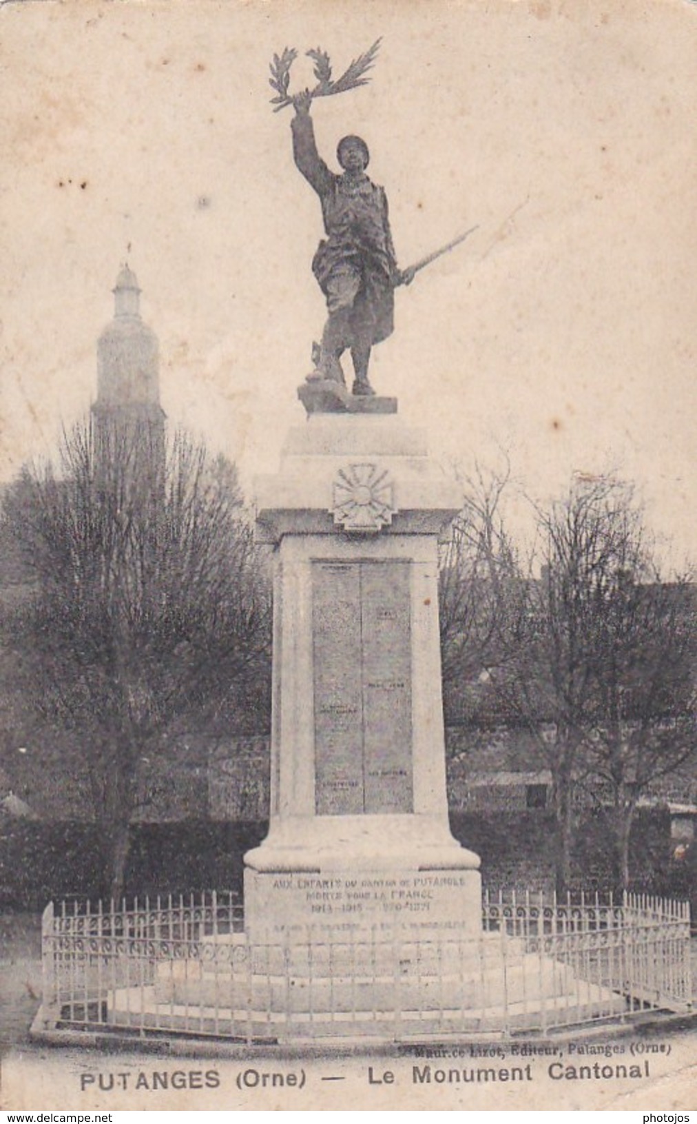 Carte Postale  : Putanges  (61) Carte Souvenir De L'inauguration Du Monument Aux Morts Pour La France  En 1922 - Pont Ecrepin