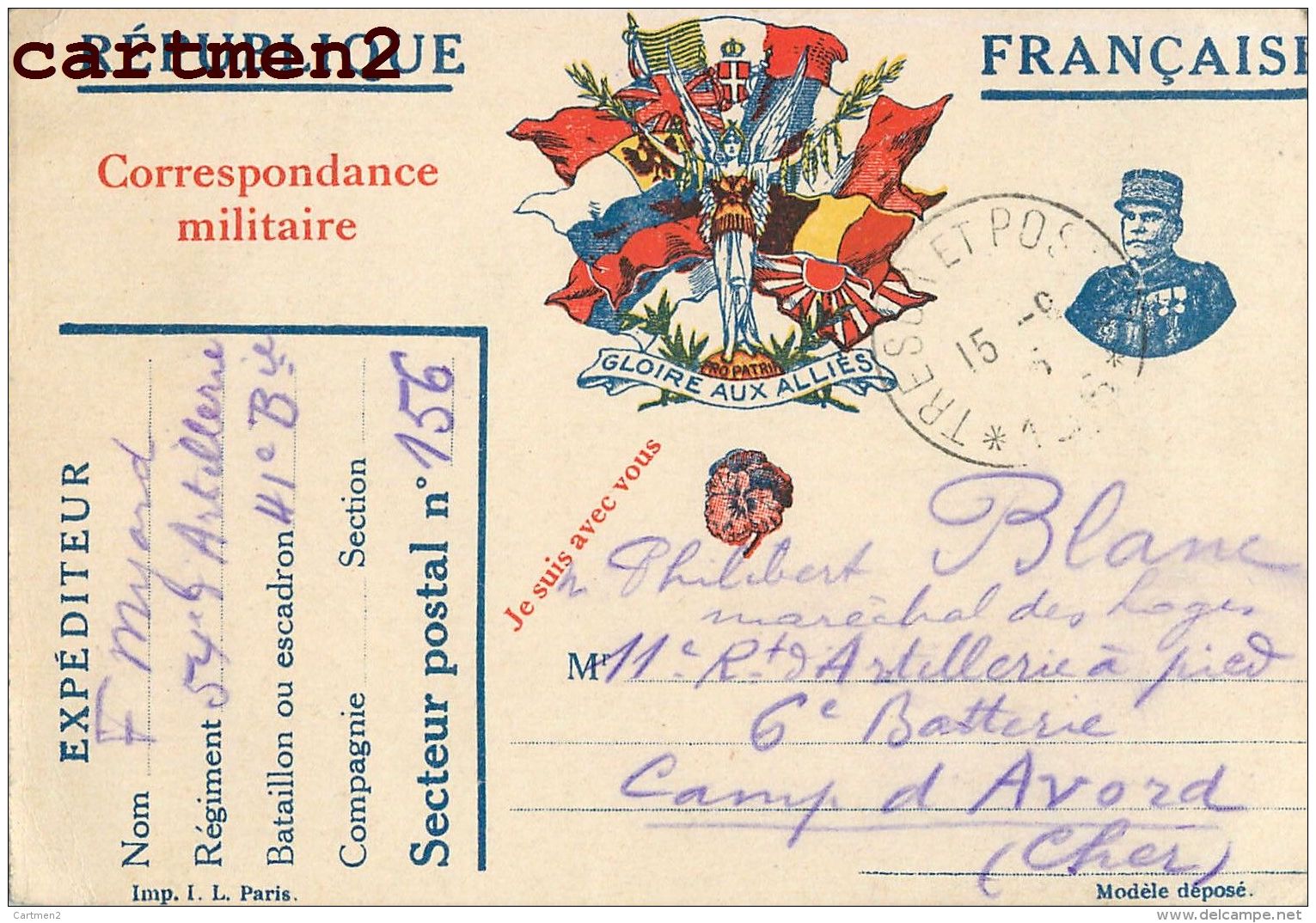 21 CPA LETTRE GUERRE CORRESPONDANCE MILITAIRE SOLDAT MARCIGNY TASSIN-LA-DEMI-LUNE CHASSELAY 11e REGIMENT D'ARTILLERIE