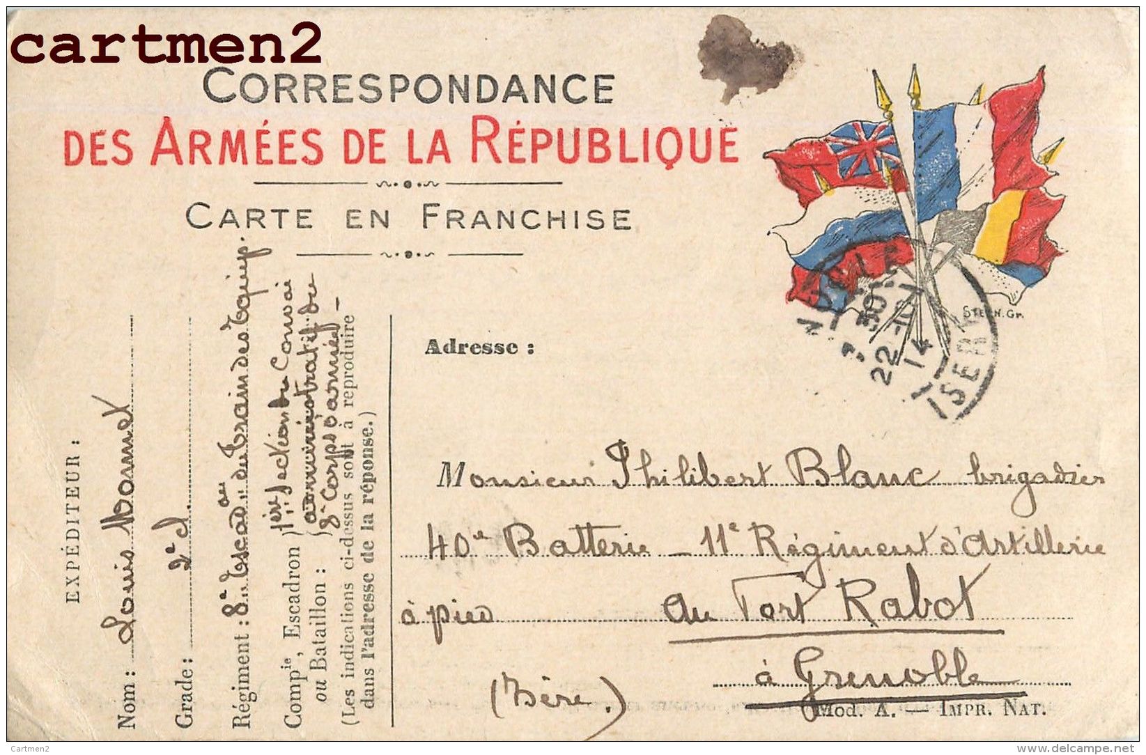 21 CPA LETTRE GUERRE CORRESPONDANCE MILITAIRE SOLDAT MARCIGNY TASSIN-LA-DEMI-LUNE CHASSELAY 11e REGIMENT D'ARTILLERIE