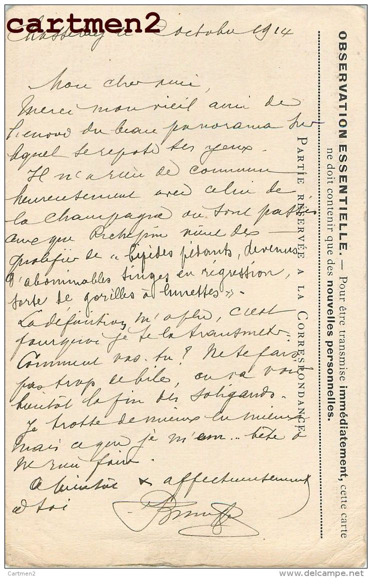 21 CPA LETTRE GUERRE CORRESPONDANCE MILITAIRE SOLDAT MARCIGNY TASSIN-LA-DEMI-LUNE CHASSELAY 11e REGIMENT D'ARTILLERIE