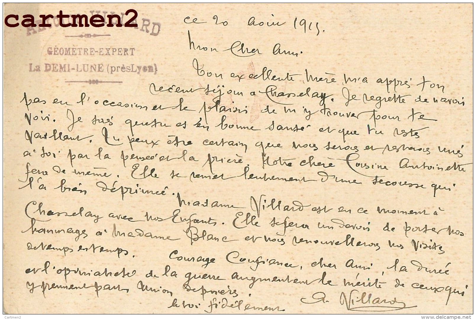 21 CPA LETTRE GUERRE CORRESPONDANCE MILITAIRE SOLDAT MARCIGNY TASSIN-LA-DEMI-LUNE CHASSELAY 11e REGIMENT D'ARTILLERIE