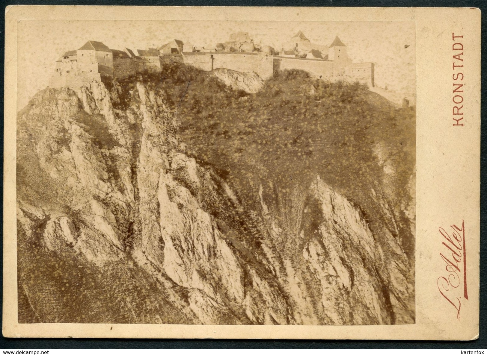 Foto, Kronstadt, Brasov, Burg Rosenau, Rasnov, Foto Um 1890, Siebenbürgen,  L. Adler - Roumanie