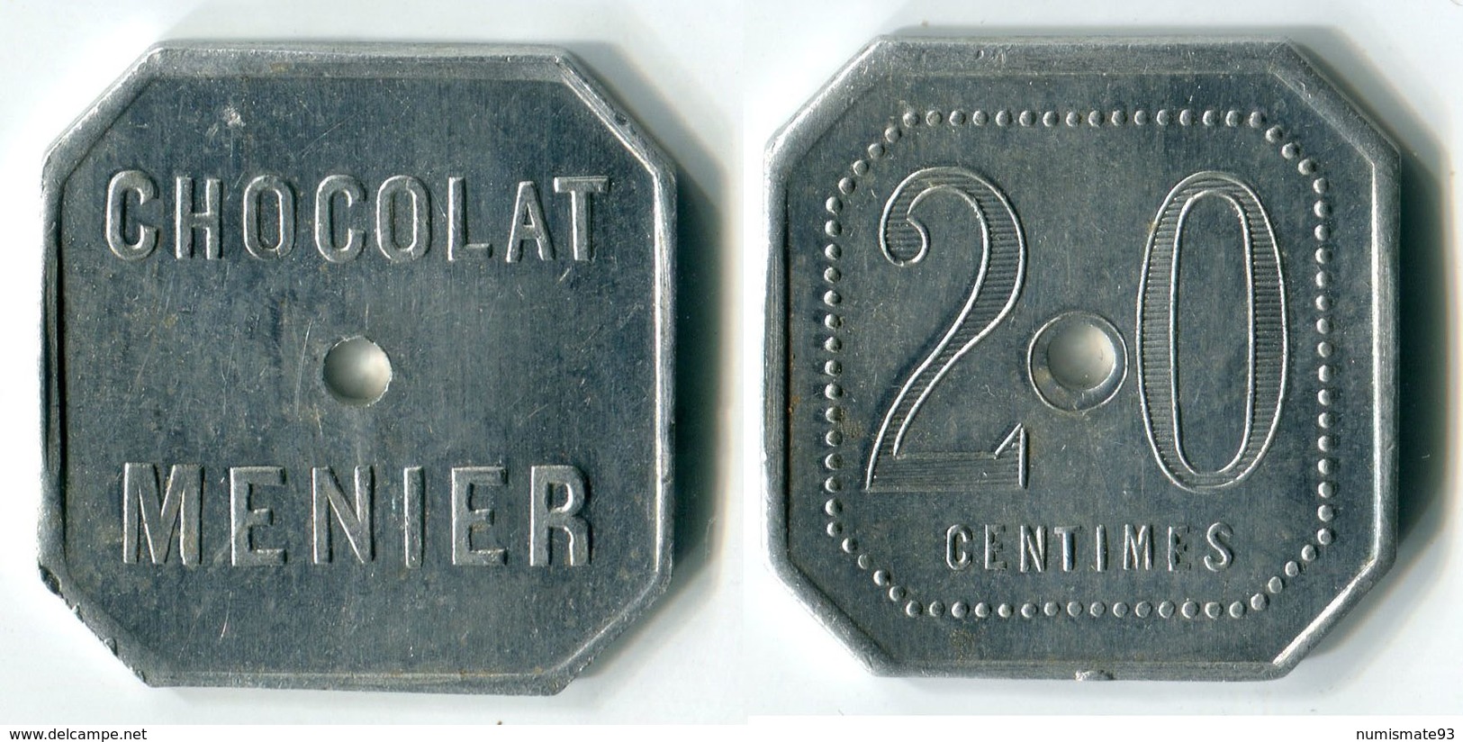 N93-0427 - Monnaie De Nécessité - Noisiel - Chocolat Menier - 20 Centimes - Type 2 - Notgeld