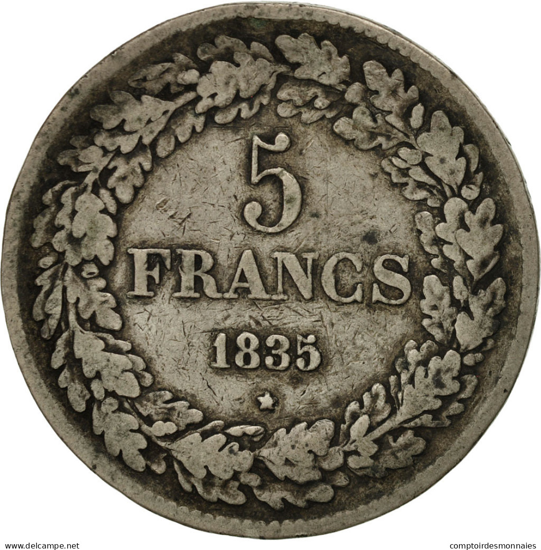 Monnaie, Belgique, Leopold I, 5 Francs, 5 Frank, 1835, Bruxelles, TB, Argent - 5 Francs