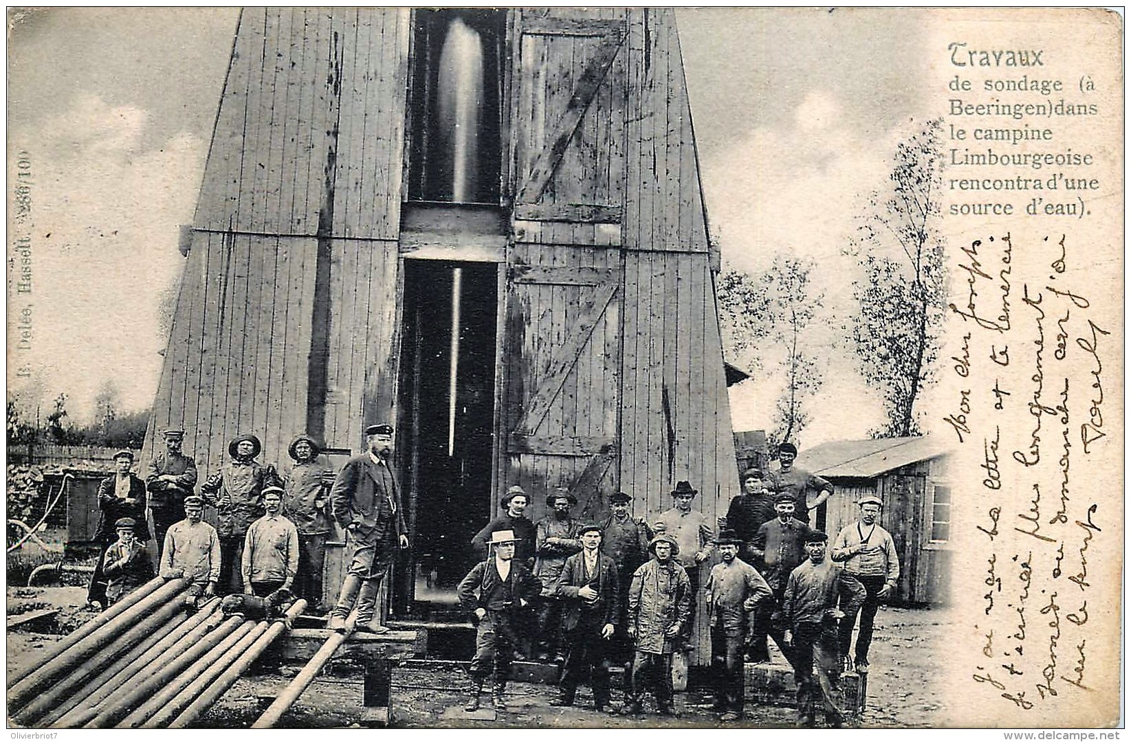 Beringen - Beeringen - Travaux De Sondage - Rencontre D' Une Source D' Eau - Beringen