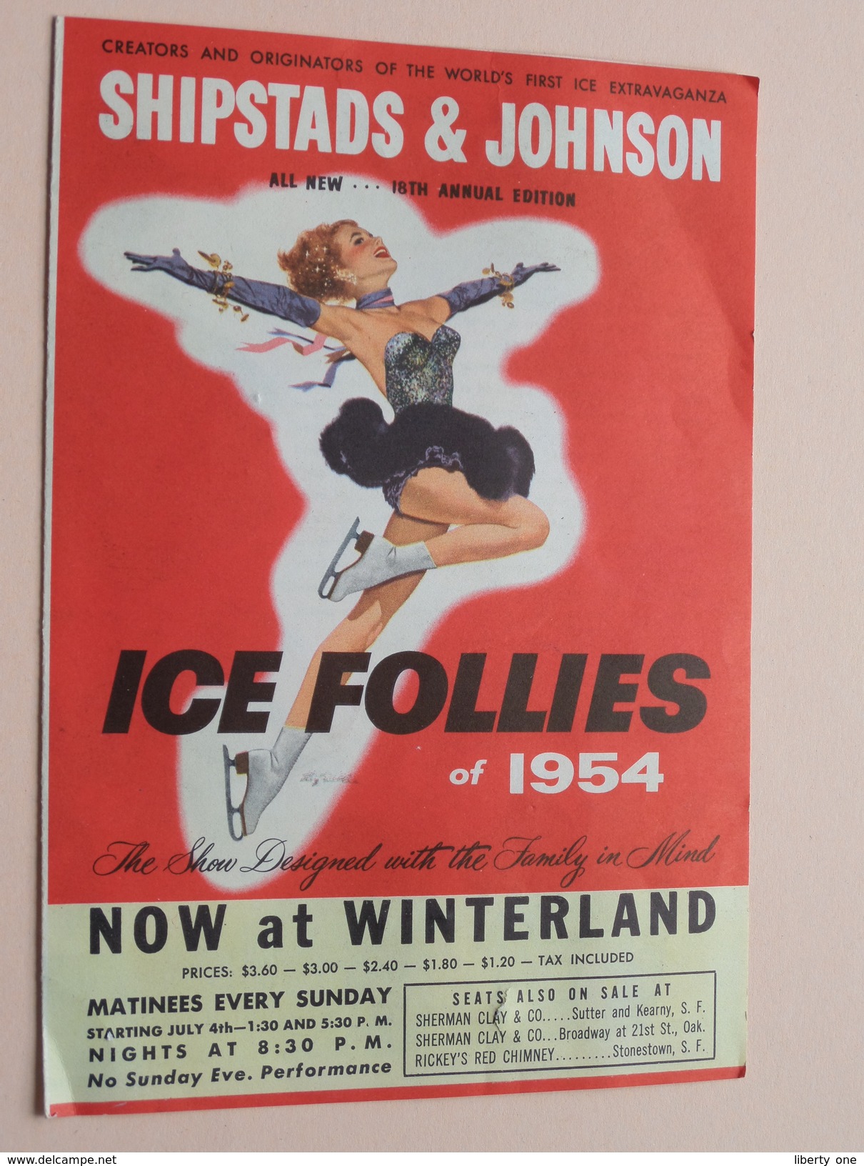 ICE FOLLIES Of 1954 - SHIPSTADS & JOHNSON All New ... 18th Annual Edition : Winterland California ( 1954 ) ! - Programma's