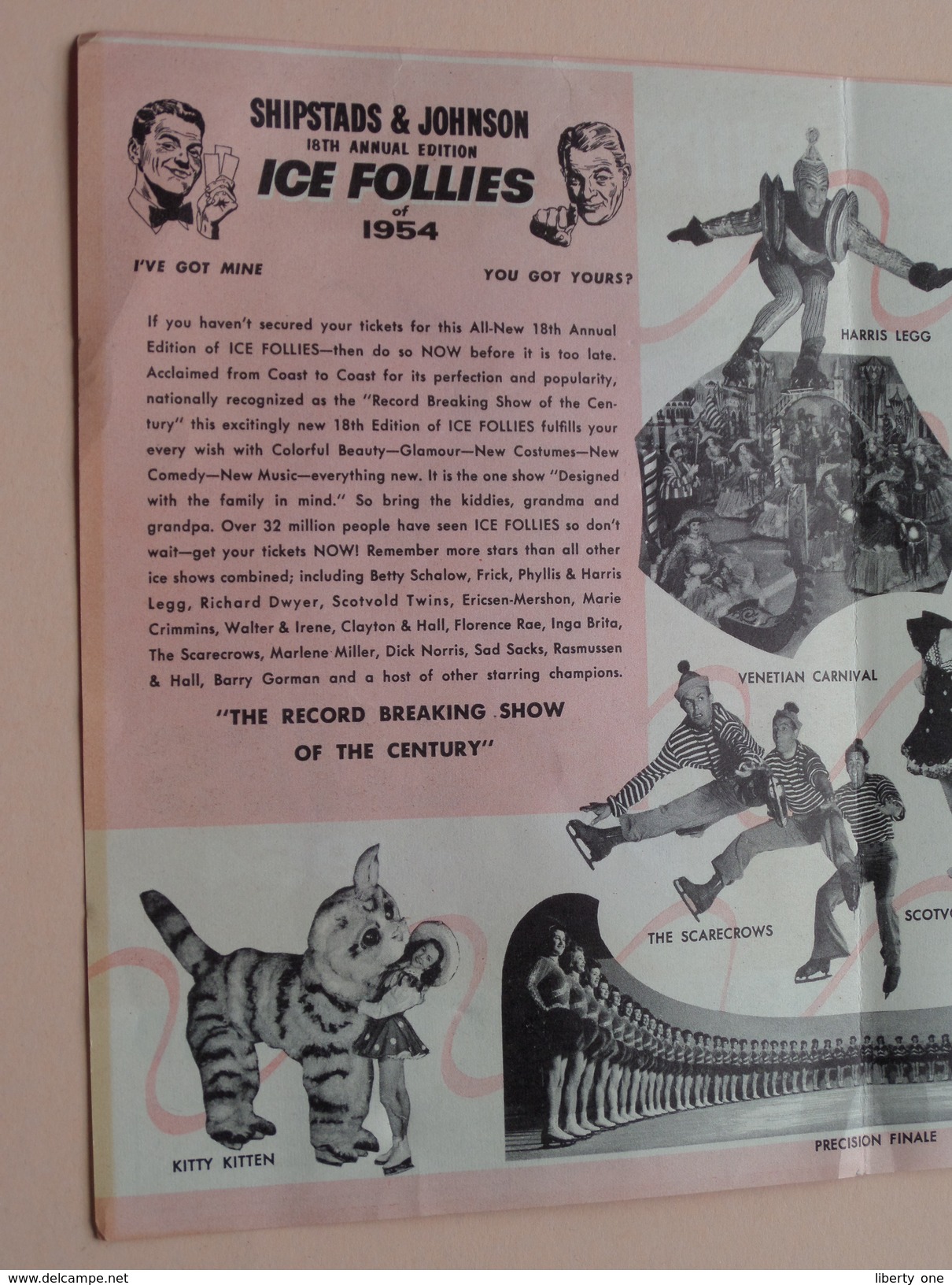 ICE FOLLIES Of 1954 - SHIPSTADS & JOHNSON All New ... 18th Annual Edition : Winterland California ( 1954 ) ! - Programmes