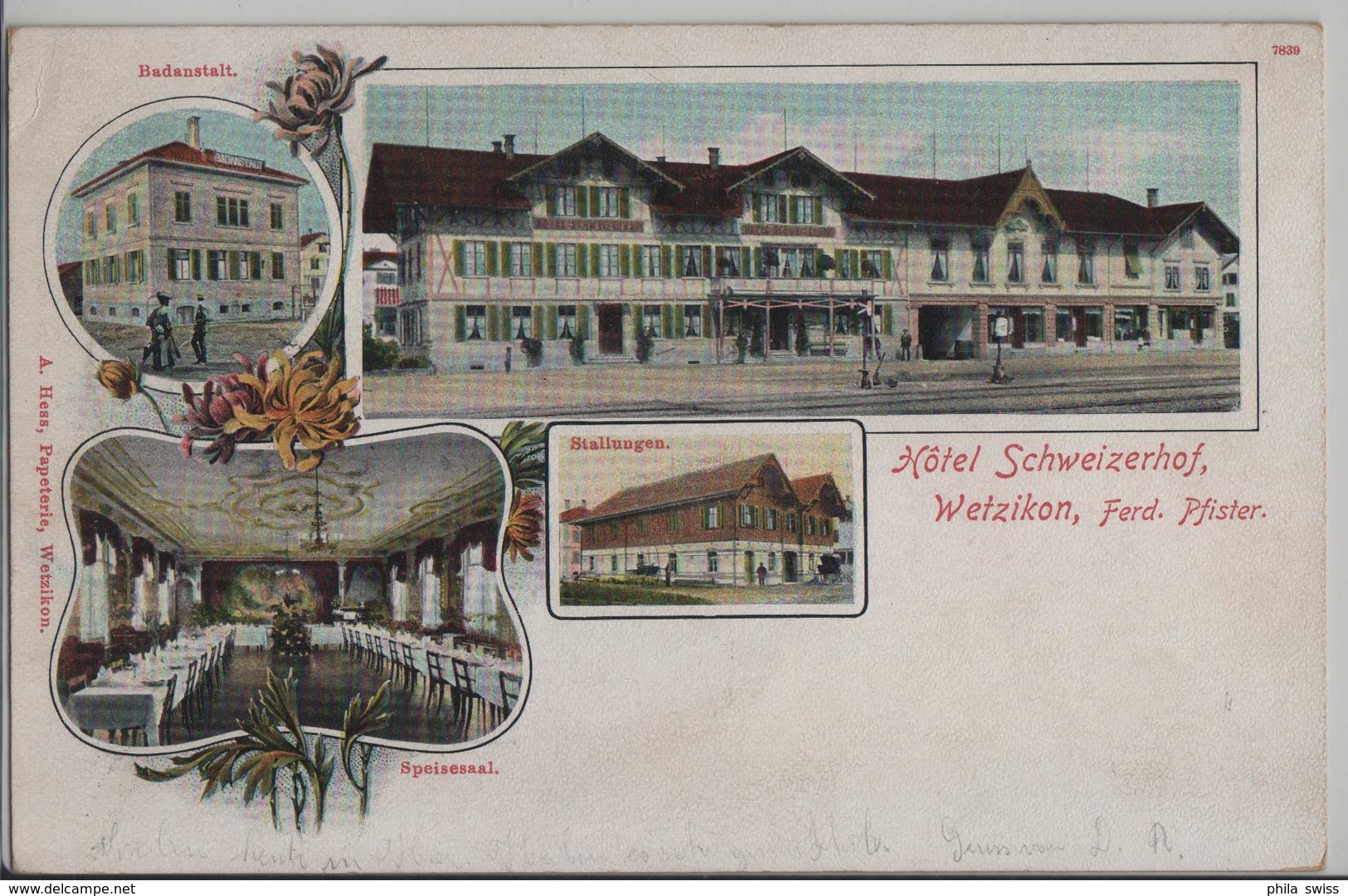 Wetzikon - Hotel Schweizerhof - Fred. Pfister - Wetzikon