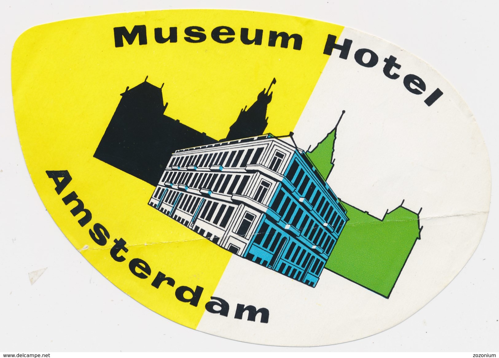 AMSTERDAM -  MUSEUM HOTEL - Old HOTEL LUGGAGE LABEL ETIQUETTE ETICHETTA BAGAGE - Etiketten Van Hotels