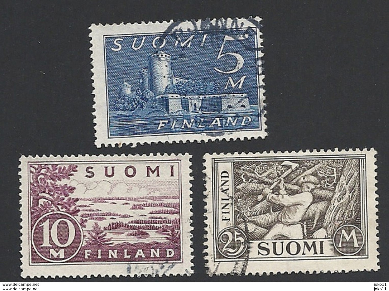 Finnland, 1930, Mi.-Nr. 155-157, Gestempelt - Gebraucht