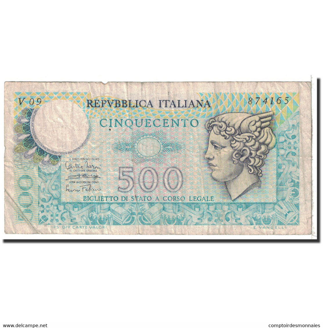 Billet, Italie, 500 Lire, 1974-1979, 1974-02-14, KM:94, TB - 500 Lire