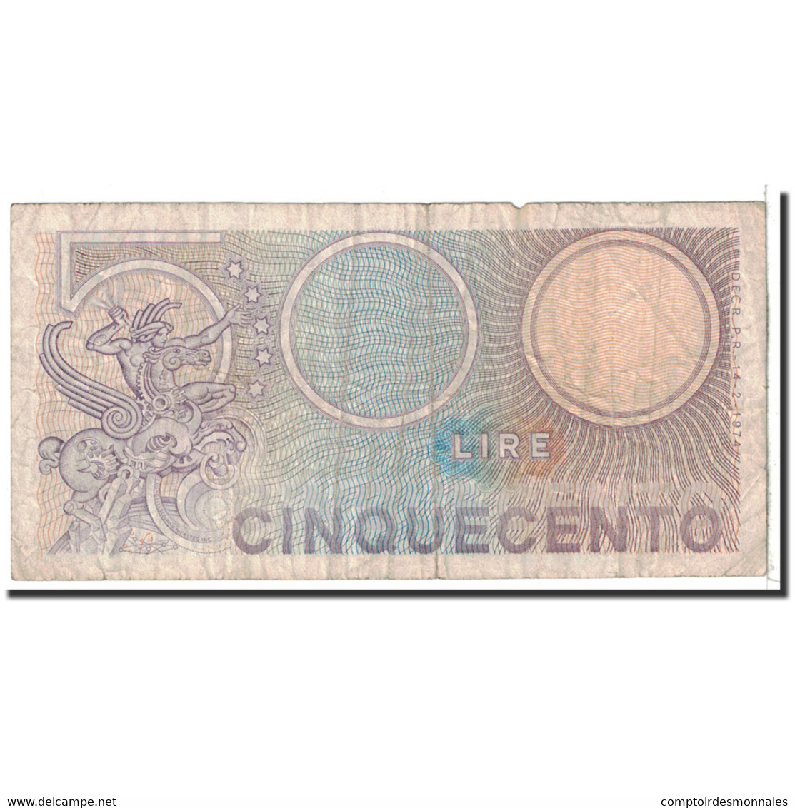 Billet, Italie, 500 Lire, 1974-1979, 1974-02-14, KM:94, TB - 500 Lire