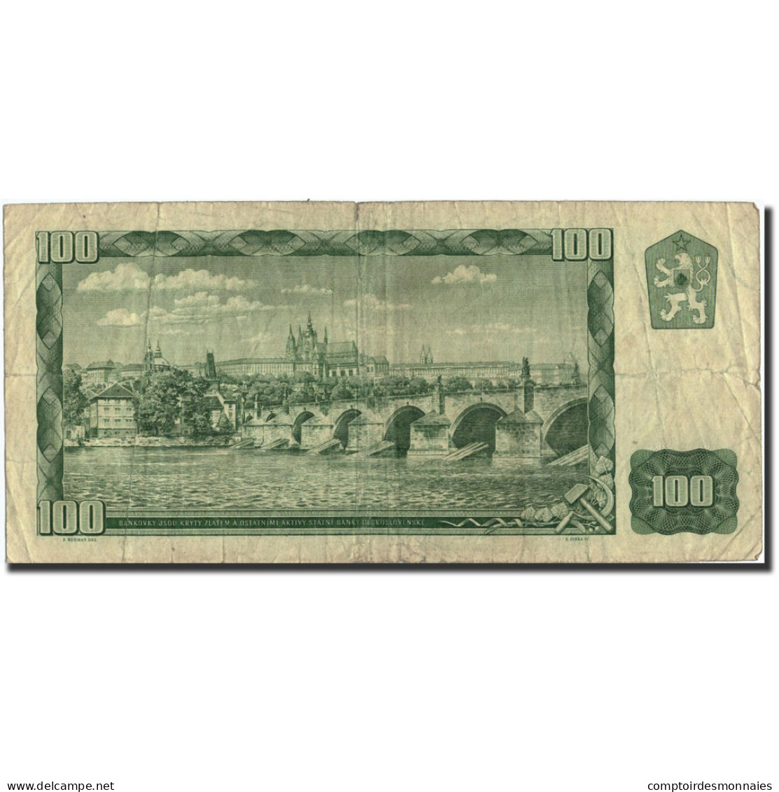 Billet, Tchécoslovaquie, 100 Korun, 1961, 1961, KM:91b, B - Tchécoslovaquie