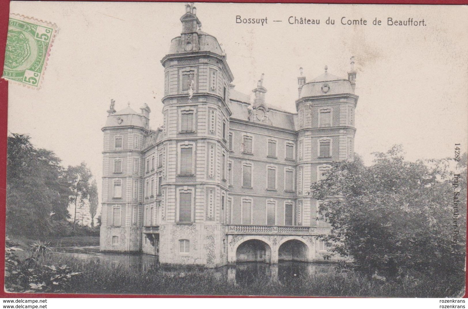 Avelgem Bossuit Bossuyt Le Chateau Du Compte De Beauffort ZELDZAAM 1910 Taxzegel - Avelgem