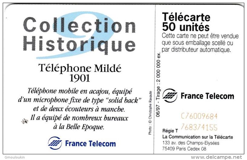 Télécarte - Collection Historique - Téléphone Mildé 1901 - Telefone