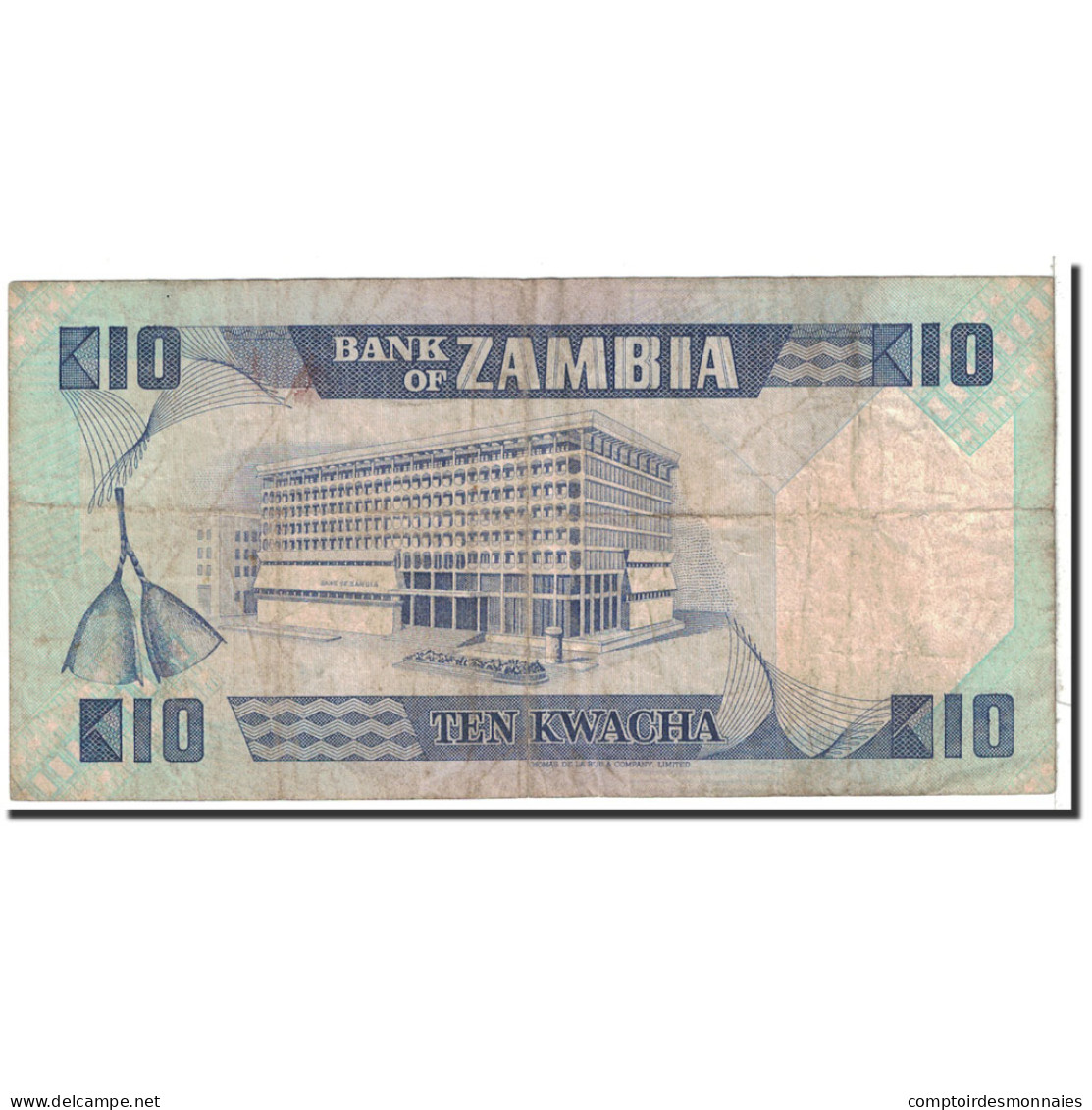 Billet, Zambie, 10 Kwacha, 1980-1988, Undated, KM:26d, TB - Zambia