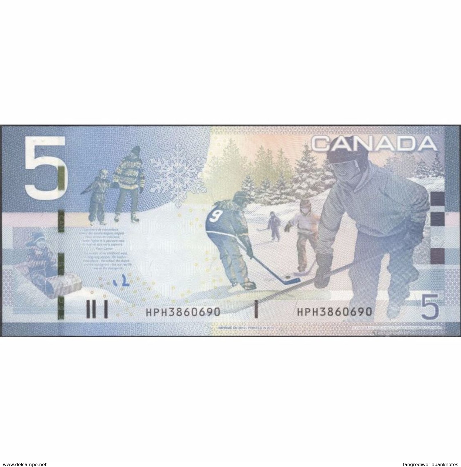 TWN - CANADA 101Ad - 5 Dollars 2006/2010 Prefix HPH - Signatures: Jenkins & Carney UNC - Canada