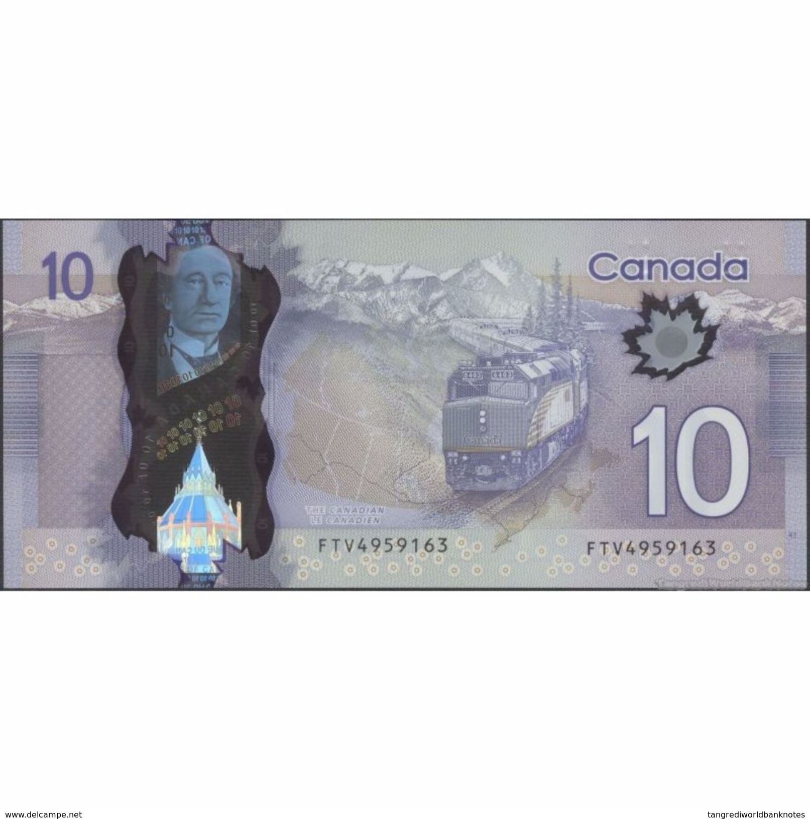 TWN - CANADA 107c - 10 Dollars 2013 Polymer - Prefix FTV - Signatures: Wilkins & Poloz UNC - Canada