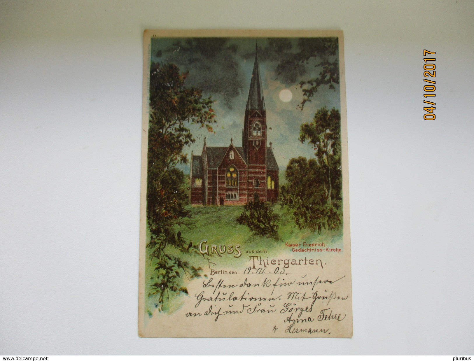 BERLIN LITHO  GRUSS AUS DEM THIERGARTEN TO ROGÄTZ     , OLD POSTCARD , KO - Dierentuin