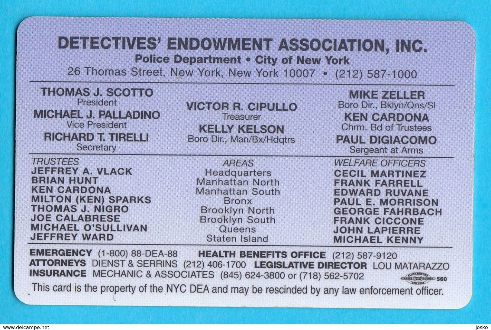 DETECTIVES ENDOWMENT ASSOCIATION, INC. - Police Departement City Of New York * Gendarmerie Policia Polizei Polizia - Police