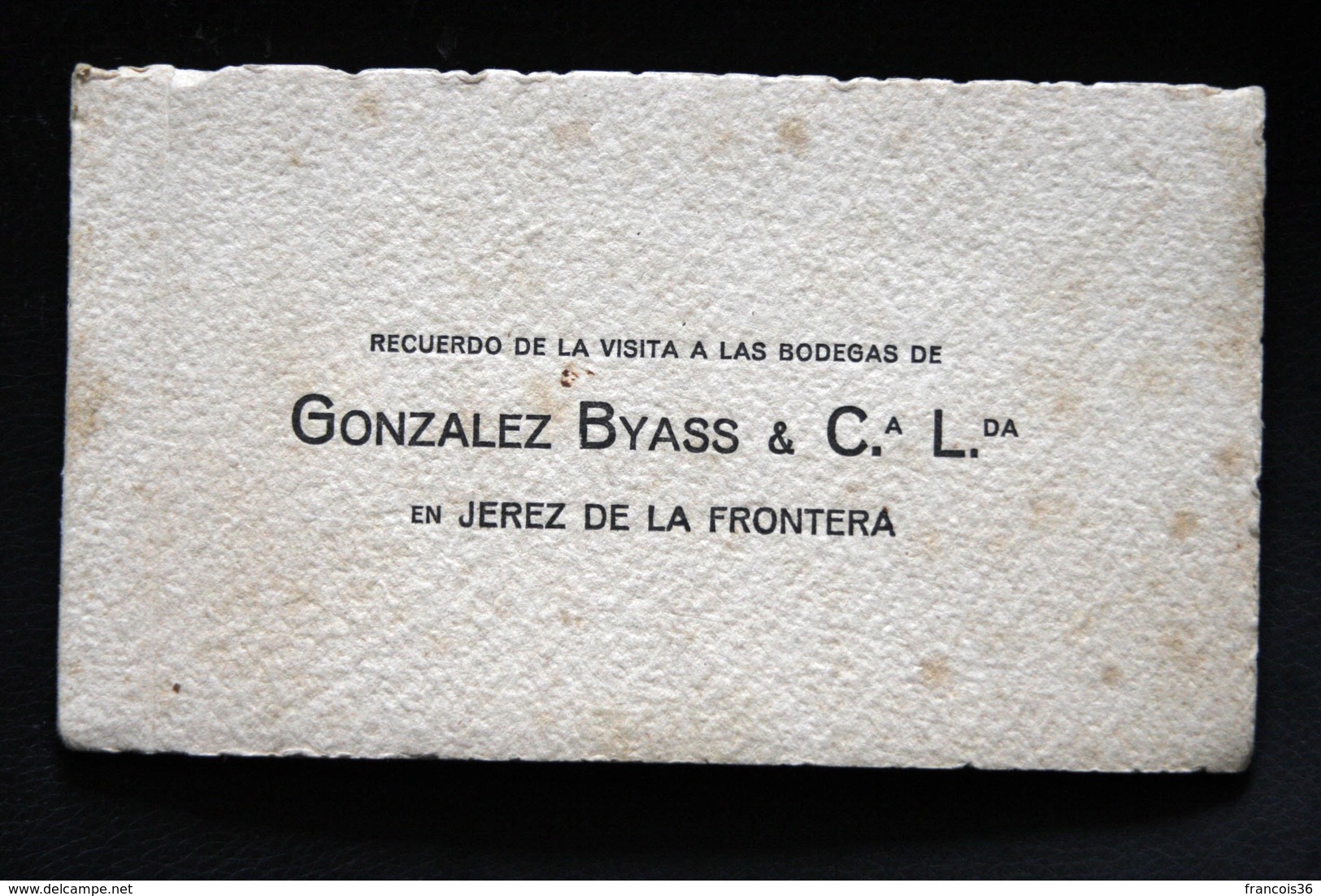 Carnet De 12 Cartes Détachables De Bodega De Gonzales Byass à Cadiz Avec Le Plan De Vignoble - Cádiz