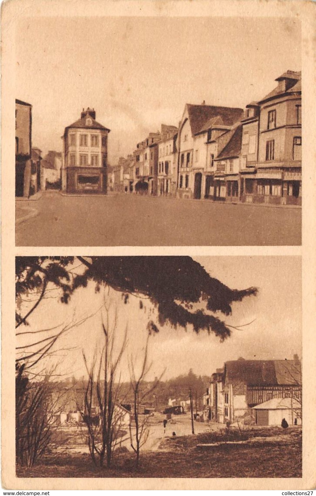 76-NEUFCHATEL-EN-BRAY- LA PLACE DES BOUCHERIE AVANT ET APRES LE 7 JUIN 1940 - Neufchâtel En Bray