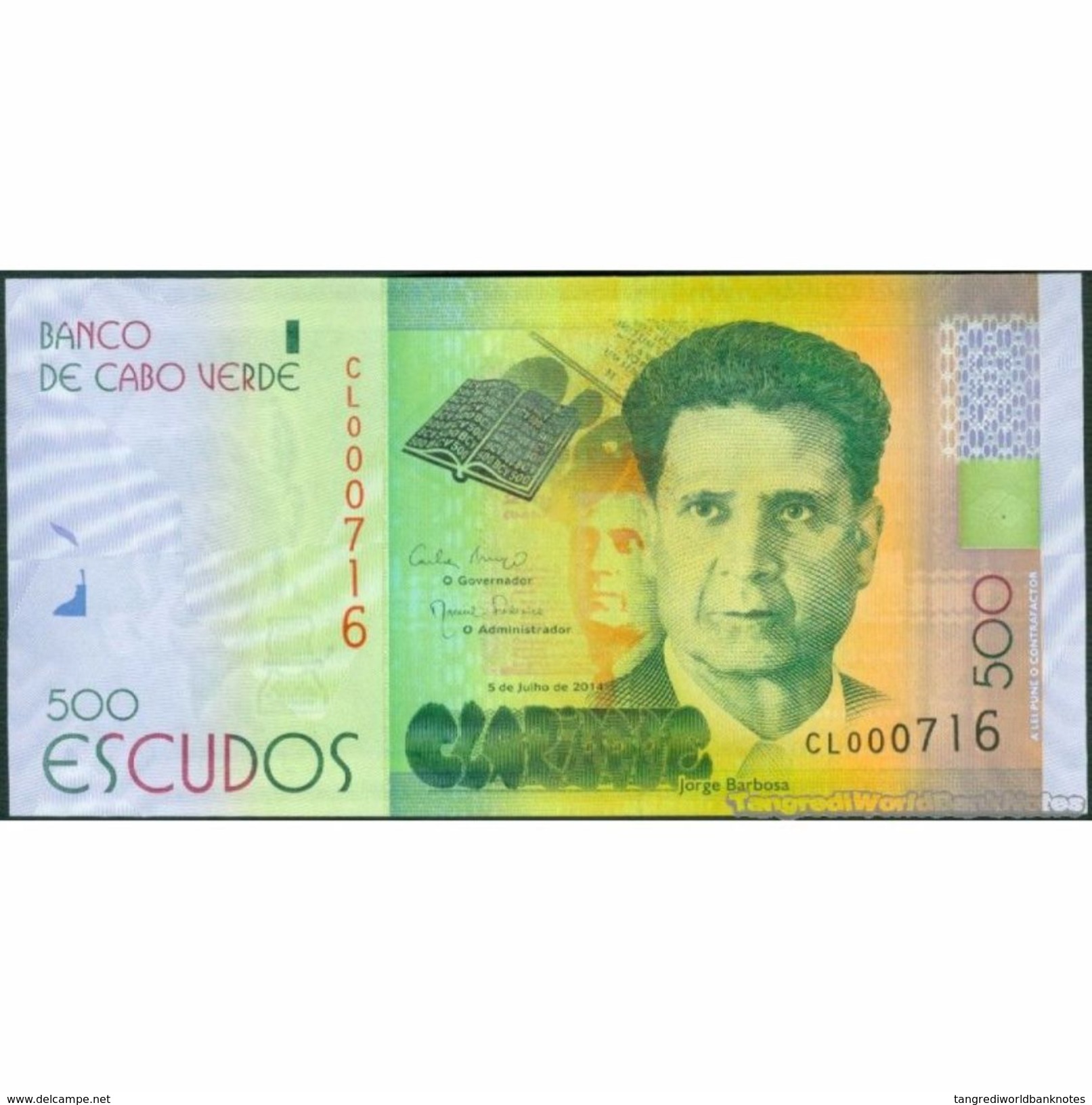 TWN - CAPE VERDE 72 - 500 Escudos 5.7.2014 Low Serial 000XXX - Prefix CL UNC - Capo Verde