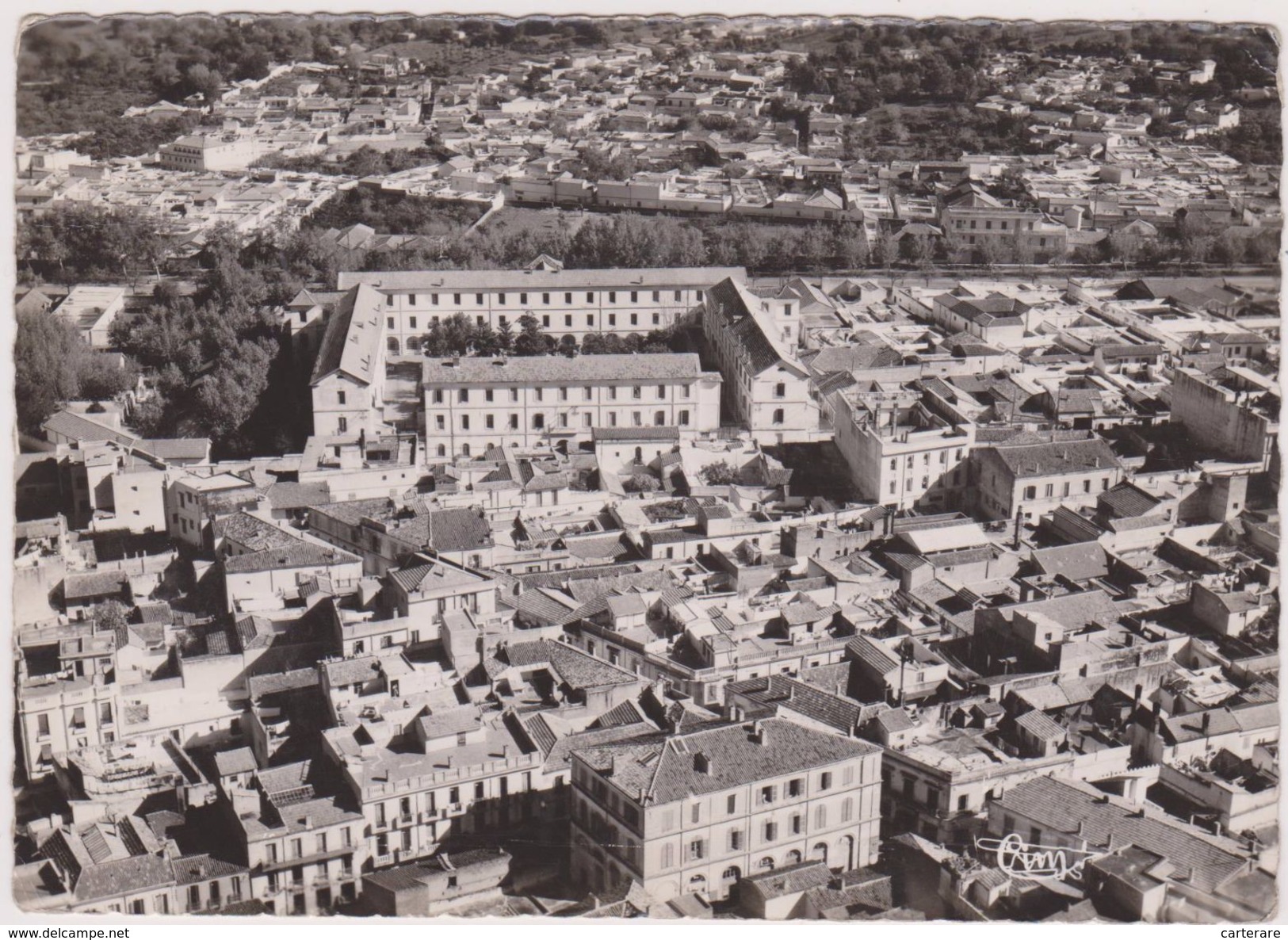 AFRIQUE,ALGERIE FRANCAISE,AFRICA,BLIDA,CARTE PHOTO AERIENNE COMBIER ET RAY DELVERT,PILOTE - Blida