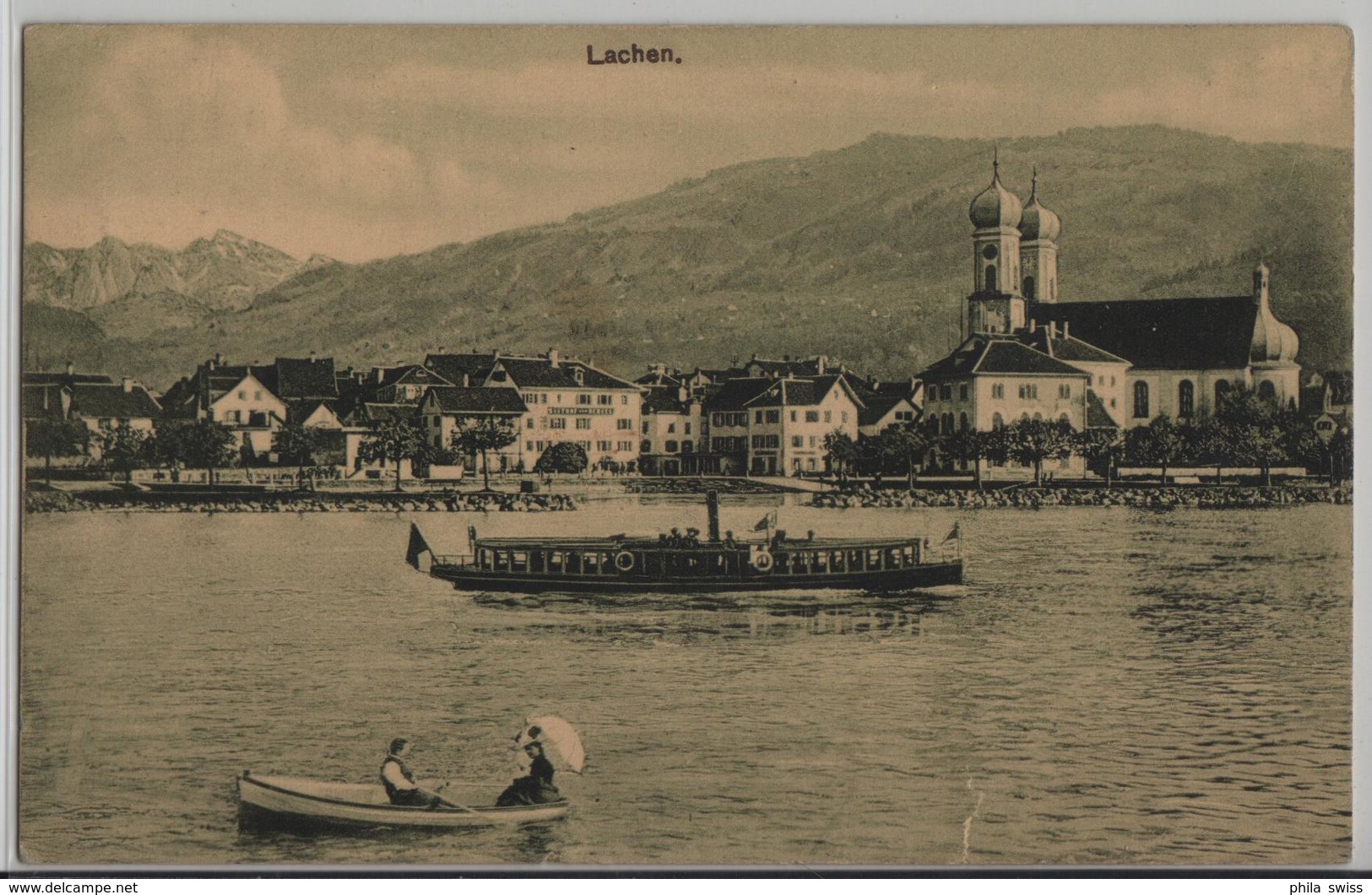 Lachen - Mit Dampfschiff Bateau - Photo: Metz - Lachen