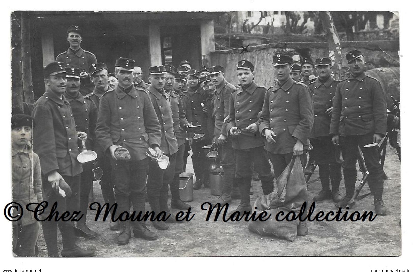 ARMEE SUISSE MILITAIRES AVEC POPOTE - REGIMENT - CARTE PHOTO MILITAIRE - Regiments