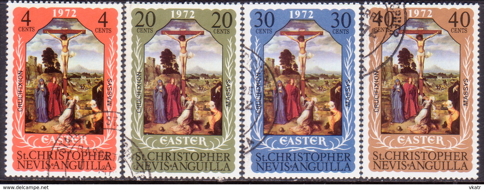 ST KITTS-NEVIS 1972 SG #248-51 Used Easter - St.Christopher, Nevis En Anguilla (...-1980)