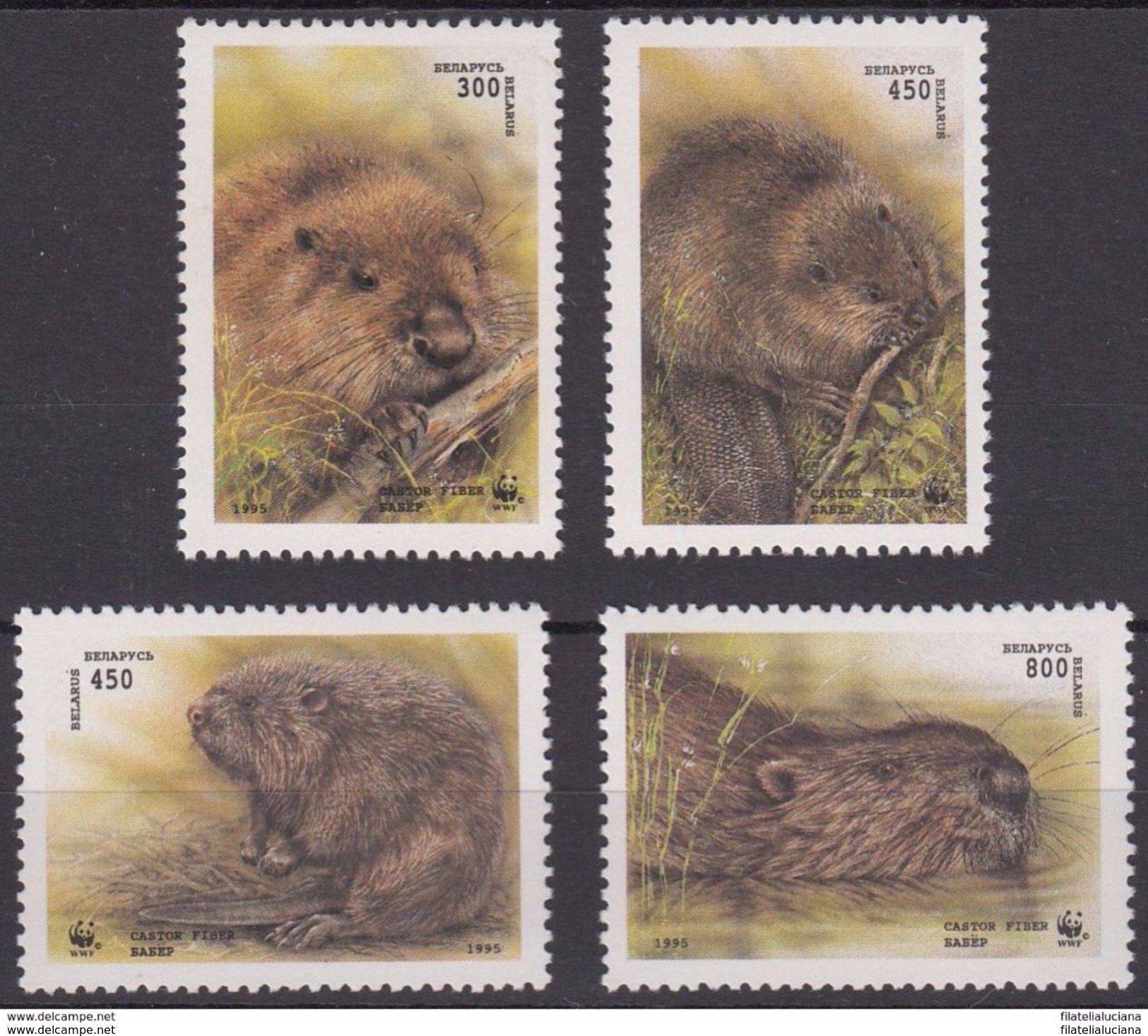 Belarus WWF MNH Set 1995 Scott 117-120 - Unused Stamps