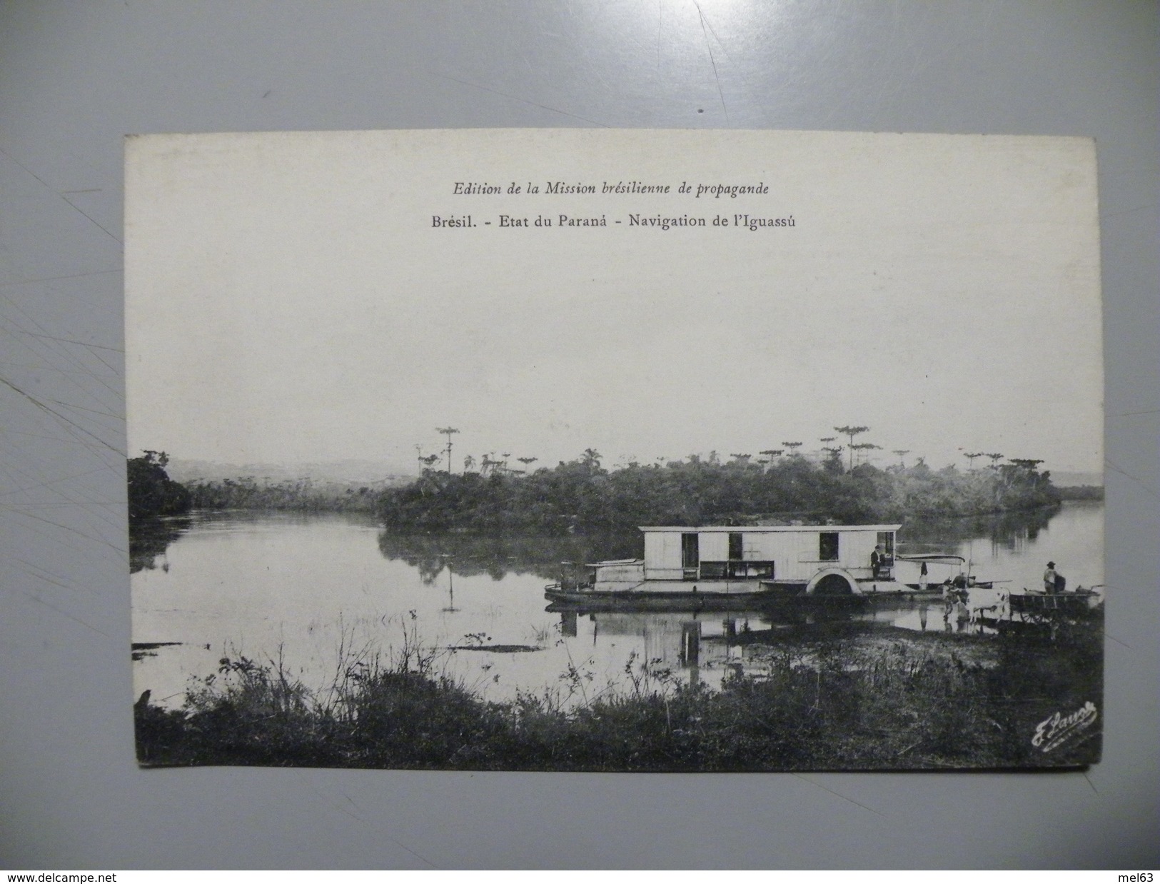 A442. CPA. BRESIL..Etat Du Parana. Navigation De L'Iguassu.  Beau Plan Animé. Non Ecrite - Otros