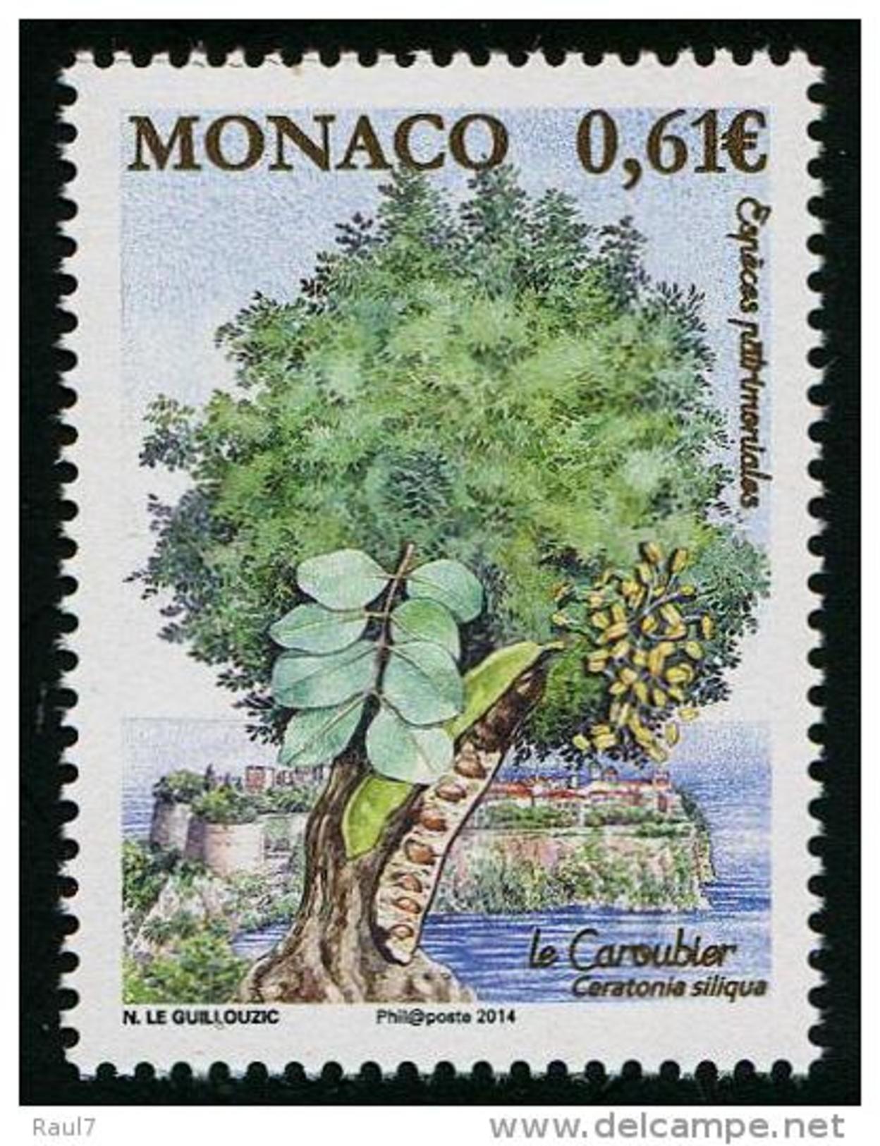 MONACO - 2014 - Flore, Arbres, Le Caroubier - 1v Neufs // Mnh - Unused Stamps