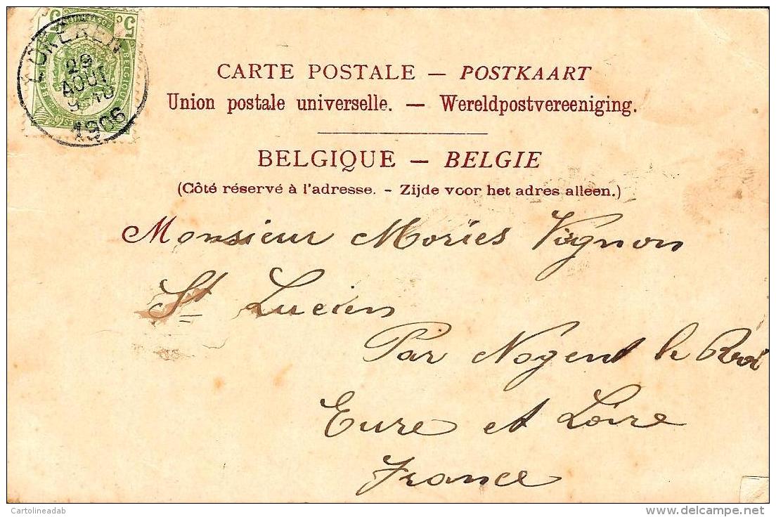 [DC10868] CPA - BELGIO - LOKEREN - RUE DE L'EGLISE - Viaggiata 1906 - Old Postcard - Lokeren