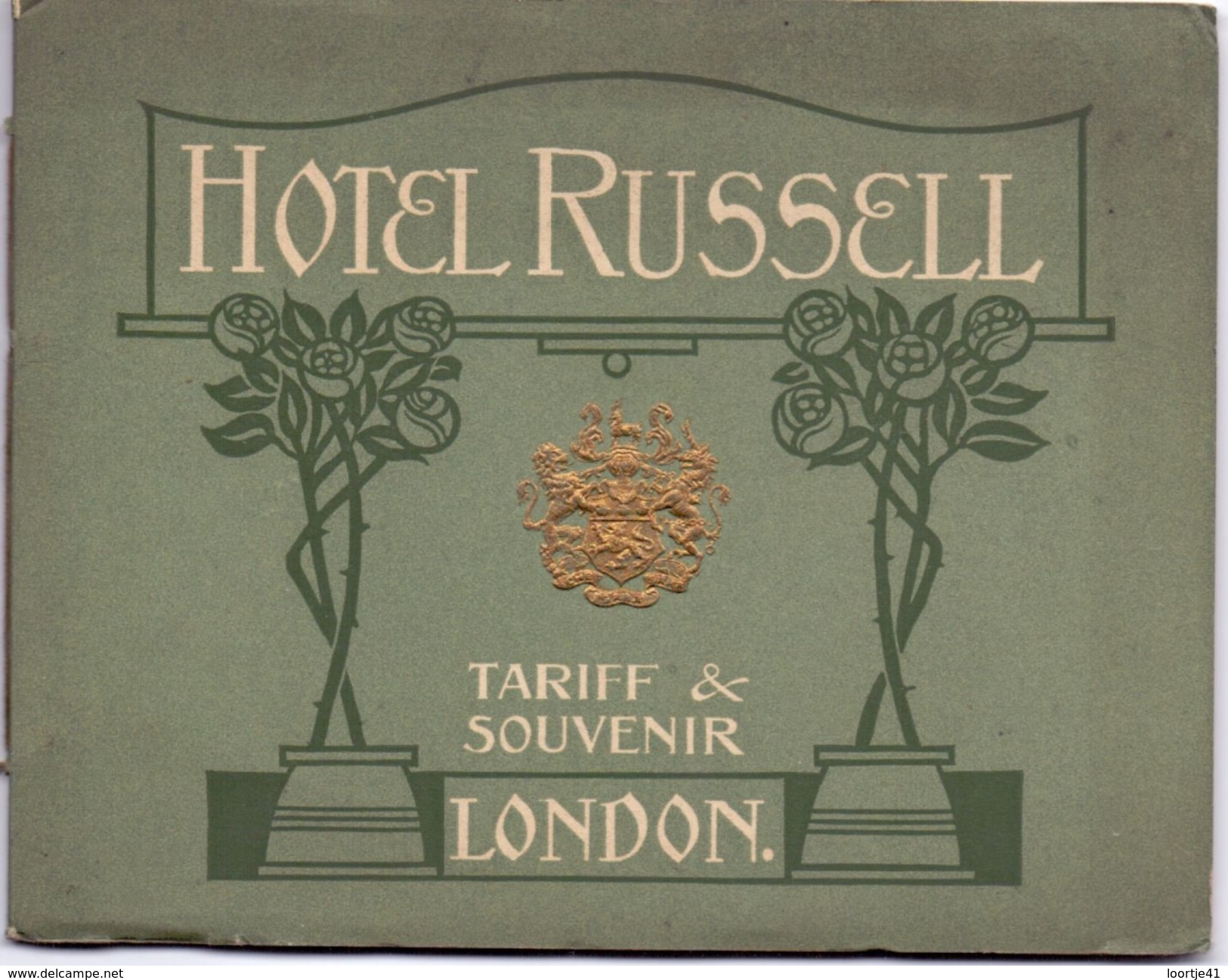 Brochure Toerisme Tourisme - Hotel Russell London - Tariff  + Pub Reclame Whitby - Folkestone - Dépliants Touristiques